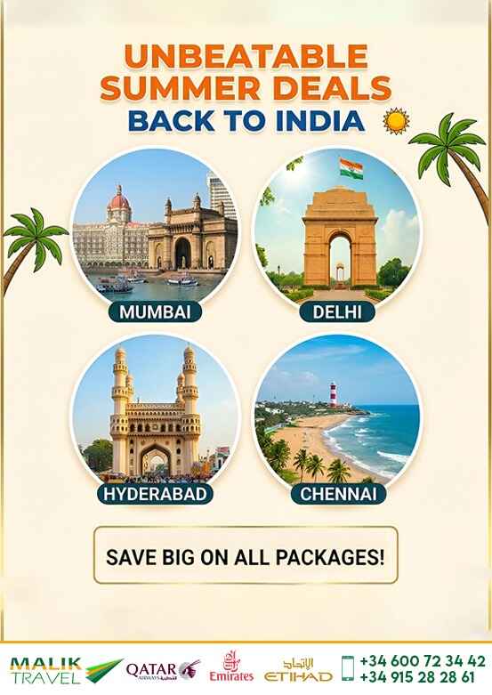 Unbeatable Summer Deal Back to India with Malik Travel 2026
